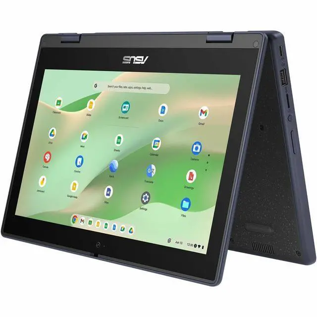 Alt view image 5 of 8 - Asus Chromebook CR11 CR1104CTA-YZ84 11.6" Rugged Clamshell Chromebook - HD - Intel N-Series N150 - 8 GB - 64 GB Flash Memory - Mineral Gray - Intel Chip - 1366 x 768 - ChromeOS - Intel UHD Graphi