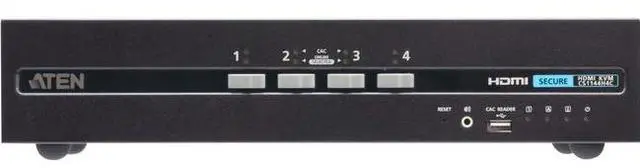 Main image of ATEN 4-Port USB HDMI Dual Display Secure KVM Switch with CAC (PSD PP v4.0 Compliant) - 4 Computer(s) - 1 Local User(s) - 3840 x 2160 - 50 Hz, 60 Hz - 11 x USB - 10 x DisplayPort - Desktop