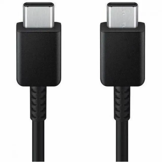 Alt view image 2 of 3 - Samsung 1.8m Cable 3A, Black - 5.91 ft USB-C Data Transfer Cable for Smartphone, Charger - First End: 1 x 24 Pin USB 2.0 Type C - Male - Second End: 1 x 24 Pin USB 2.0 Type C - Male - Black - 1