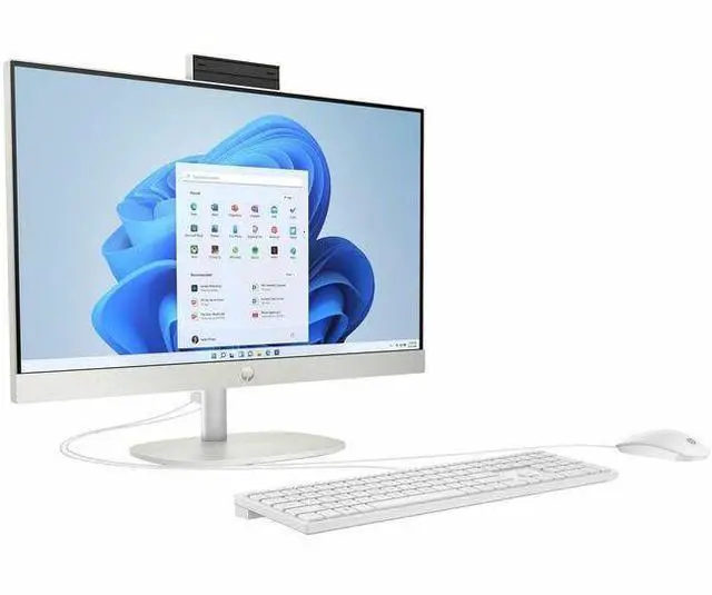 Alt view image 6 of 20 - HP 24CR0410 23.8 inch All-in-One Desktop - AMD Athlon Silver 7120U - AMD Radeon Graphics - 8GB/256GB - Windows 11 Home