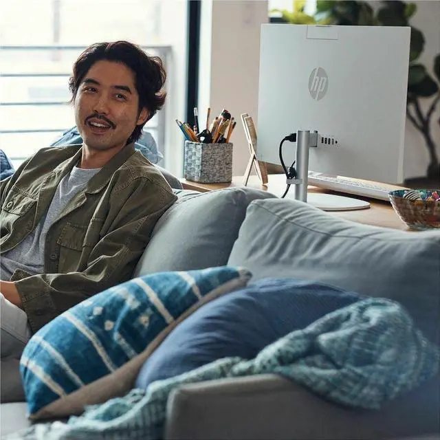 Alt view image 12 of 20 - HP 24CR0410 23.8 inch All-in-One Desktop - AMD Athlon Silver 7120U - AMD Radeon Graphics - 8GB/256GB - Windows 11 Home