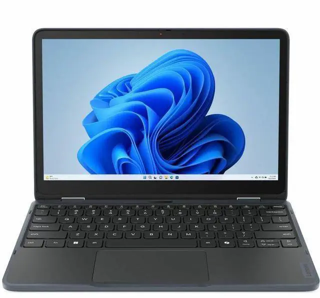 Main image of Lenovo 300w Gen 5 83LF0005US 11.6" Touchscreen Convertible 2 in 1 Notebook - HD - 60 Hz - Intel N-Series N150 - 8 GB - 128 GB SSD - English Keyboard - Slate Gray - Intel Chip - 1366 x 768 - Windo