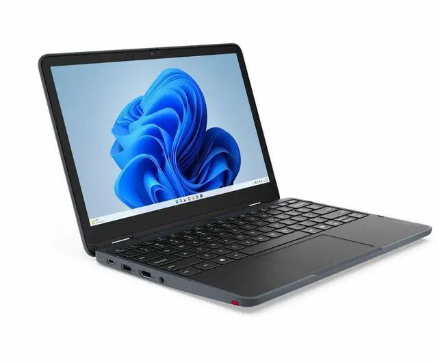 Alt view image 3 of 7 - Lenovo 300w Gen 5 83LF0005US 11.6" Touchscreen Convertible 2 in 1 Notebook - HD - 60 Hz - Intel N-Series N150 - 8 GB - 128 GB SSD - English Keyboard - Slate Gray - Intel Chip - 1366 x 768 - Windo