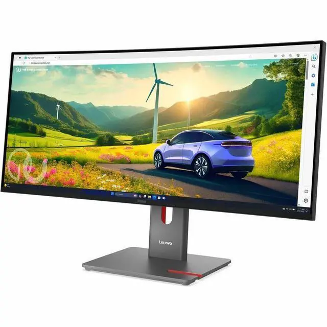 Alt view image 14 of 15 - Lenovo ThinkVision P34WD-40 34" UWQHD Curved Screen LCD Monitor
