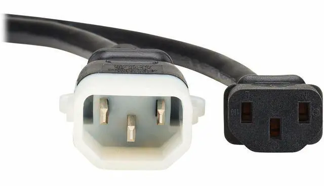 Alt view image 5 of 7 - Eaton Tripp Lite Series PDU Power Cord, C13 to P-Lock C14 - North America and Europe Rated, 10A, 250V, 18AWG, 6 ft. (1.83m), Black - For PDU, Server, Switch, Computer, Rack, Cabinet, Printer, Workstat