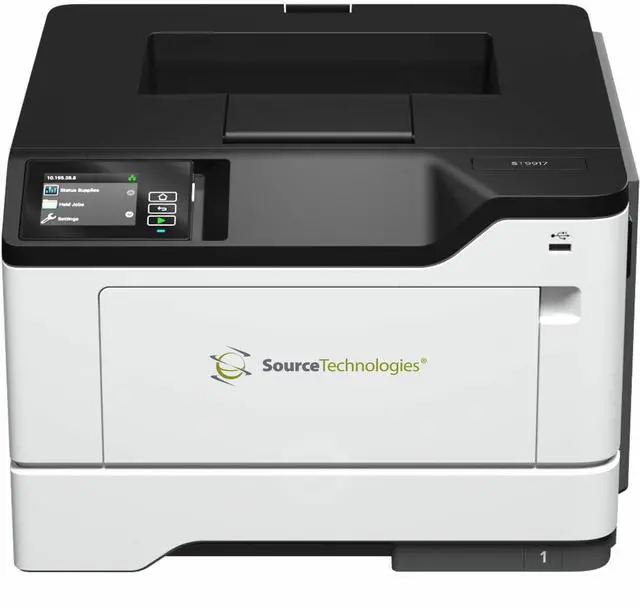 Alt view image 2 of 3 - Source Technologies ST9917 Wired/Wireless Laser Printer - Monochrome - 38 ppm Mono - 1200 x 1200 dpi Print - Automatic Duplex Print - 350 Sheets Input - Ethernet - Wireless LAN - 120000 Pages Duty Cyc