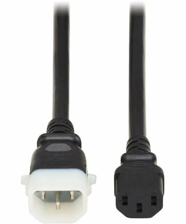 Alt view image 5 of 7 - Eaton Tripp Lite Series PDU Power Cord, C13 to P-Lock C14 - Heavy-Duty, 15A, 250V, 14 AWG, 2 ft. (0.6 m), Black - For PDU, Computer, Monitor, HDTV, Printer, Server, UPS, Network Device, Switch, Workst