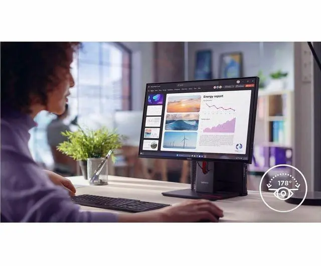 Alt view image 10 of 16 - Lenovo ThinkVision T24-40 23.8 inch Monitor