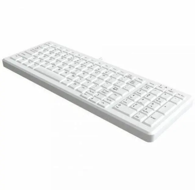 Alt view image 3 of 8 - TG3 Electronics 103 Key Washable Low Profile Keyboard White w/ Green Backlight