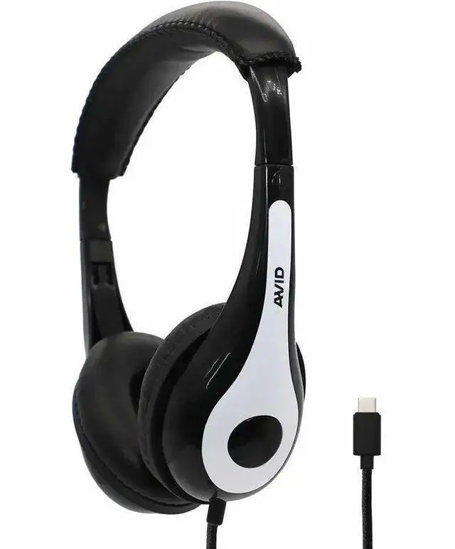Alt view image 11 of 15 - AVID Products AE-35 Binaural On-Ear USB-C Wired Headphones White 2AE35WUSB