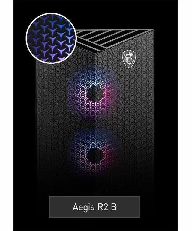 Alt view image 4 of 9 - MSI Aegis R2 14th C14NVV9-1440US Gaming Desktop Computer, Intel Core i9-14900F 2.0GHz, 32GB RAM, 1TB SSD, NVIDIA GeForce RTX 5080 16GB, Windows 11 Pro, Black