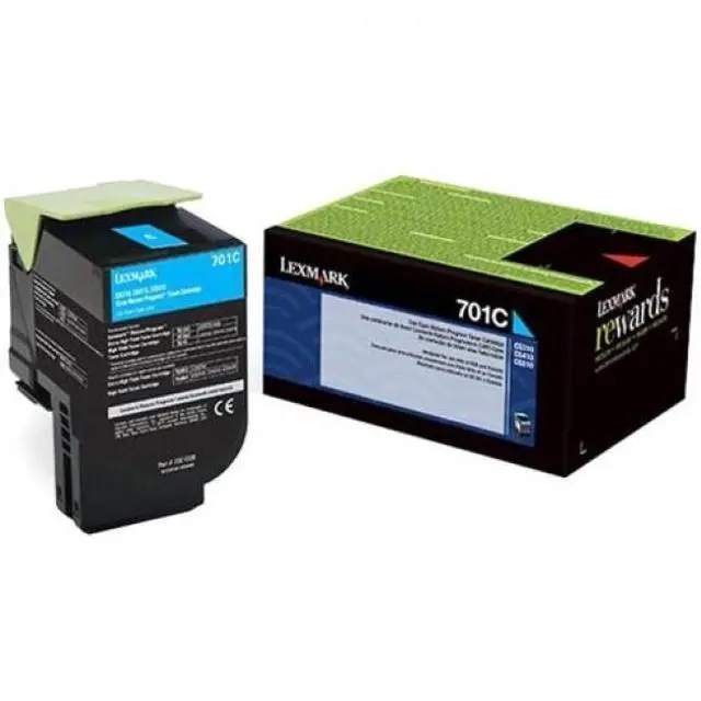 Alt view image 11 of 11 - Lexmark 70C00CG TAA Return Program Toner Cartridge - Cyan