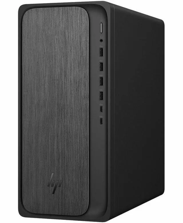 Alt view image 2 of 11 - HP OmniDesk M02-0000a M02-0310 Desktop Computer - AMD Ryzen 5 8500G - 8 GB - 512 GB SSD - Gray Wood, Jack Black - AMD Chip - Windows 11 Home - AMD Radeon Graphics DDR5 SDRAM - IEEE 802.11 a/b/g/n/ax