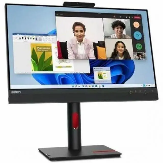Alt view image 3 of 8 - Lenovo ThinkCentre TIO24 Gen5 24" Class Webcam Full HD LED Monitor - 16:9 - Black - 23.8" Viewable - In-plane Switching (IPS) Technology - WLED Backlight - 1920 x 1080 - 16.7 Million Colors