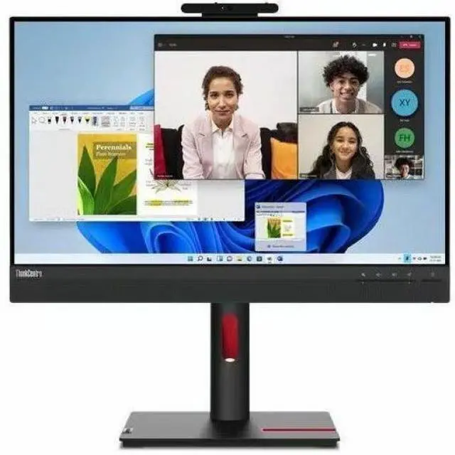 Alt view image 5 of 8 - Lenovo ThinkCentre TIO24 Gen5 24" Class Webcam Full HD LED Monitor - 16:9 - Black - 23.8" Viewable - In-plane Switching (IPS) Technology - WLED Backlight - 1920 x 1080 - 16.7 Million Colors