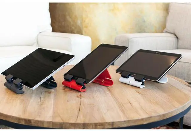 Alt view image 3 of 5 - Heckler Design @Rest - Universal Tablet Stand - 3.2" Height x 4.8" Width x 6.5" Depth - Steel - Gray, Black - Sturdy