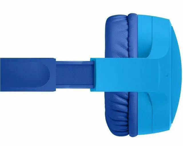 Alt view image 4 of 7 - Belkin Wireless Bluetooth On-Ear Headphones for Kids w/ Mic - 85dB Limit - w/ USB-C Cable - Headset - Blue - Stereo - Mini-phone (3.5mm) - Wired/Wireless - Bluetooth - On-ear, Over-the-head - Binaural