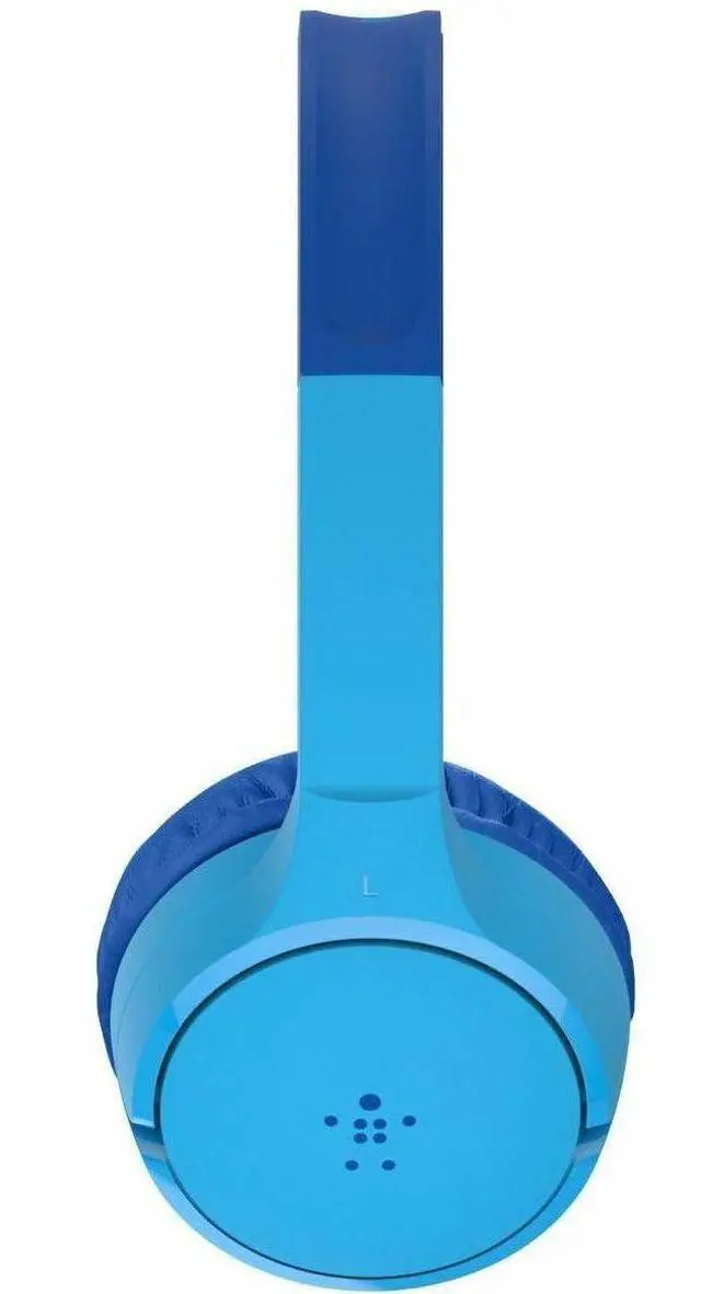 Alt view image 7 of 7 - Belkin Wireless Bluetooth On-Ear Headphones for Kids w/ Mic - 85dB Limit - w/ USB-C Cable - Headset - Blue - Stereo - Mini-phone (3.5mm) - Wired/Wireless - Bluetooth - On-ear, Over-the-head - Binaural