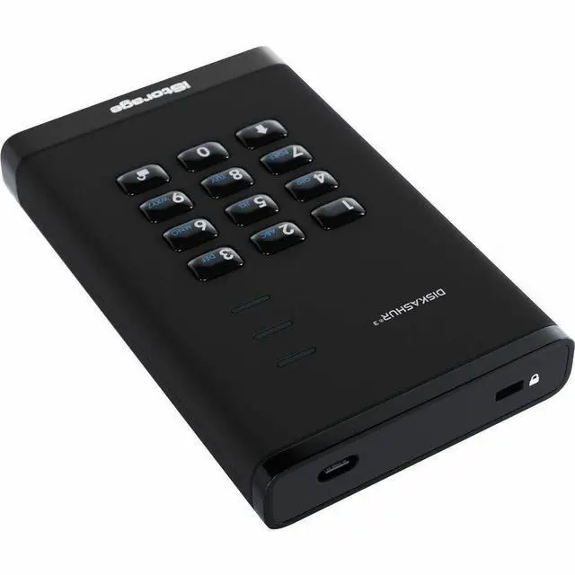 Alt view image 4 of 6 - iStorage diskAshur3 5 TB Portable Hard Drive | Black | Incorporated Common Criteria EAL 5+ | PIN protected | AES 256-bit Full Disk Hardware Encryption | Dust/Water Resistant | TAA Compliant - Printer,