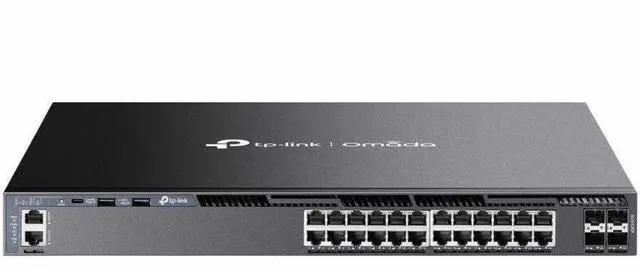 Alt view image 5 of 8 - TP-Link Omada 24-Port Gigabit Stackable L3 Managed Switch with 4 10G Slots