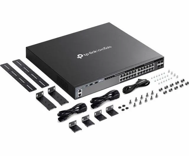 Alt view image 7 of 8 - TP-Link Omada 24-Port Gigabit Stackable L3 Managed Switch with 4 10G Slots
