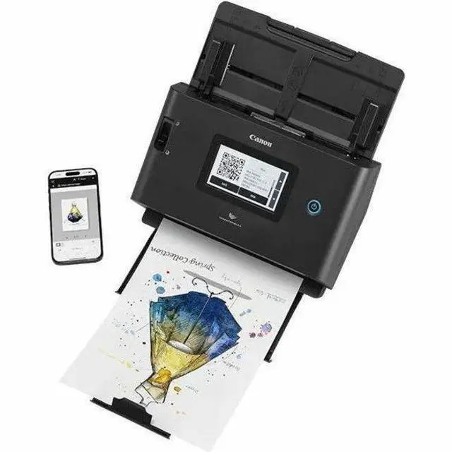 Alt view image 7 of 11 - Canon imageFORMULA DR-S350NW Large Format Sheetfed Scanner - 600 dpi Optical - 24-bit Color - 8-bit Grayscale - 50 ppm (Mono) - 50 ppm (Color) - Color Scan - Duplex Scanning - Plain Paper, Paper Docum