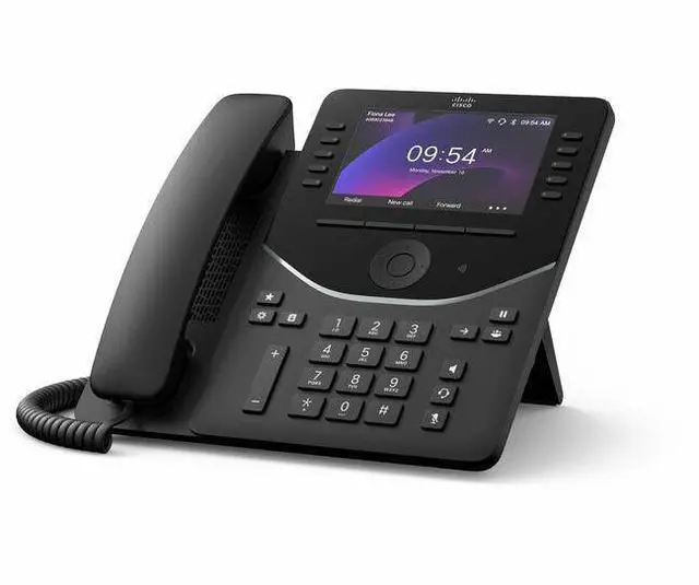 Alt view image 2 of 4 - Cisco 9841 IP Phone - Corded, 4 x Total Line - VoIP - 3.5" LCD - 2 x Network (RJ-45) - PoE Ports