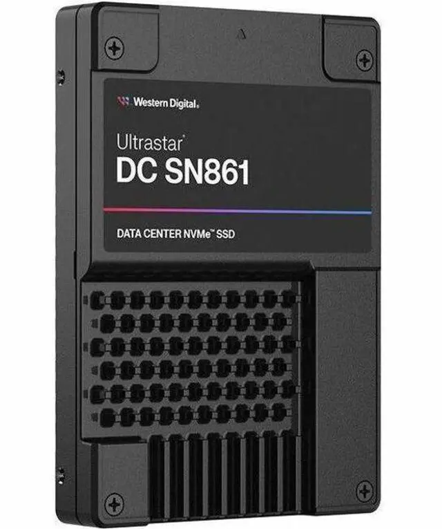 Main image of Western Digital Ultrastar DC SN861 WUS6BA176PSP9X3 7.68 TB Solid State Drive - 2.5" Internal - U.2 (PCI Express NVMe 5.0 x4) - Black - Data Center Device Supported - 1 DWPD