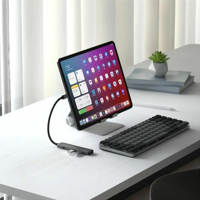 Alt view image 7 of 10 - Satechi 4-in-1 USB-C Slim Multiport Adapter 4K - for Desktop PC, Notebook, Tablet, Smartphone, Monitor - Charging Capability - USB Type C - 4K, 4K @ 60Hz - 3840 x 2160 - 3 x USB Ports - 2 x USB Type-A