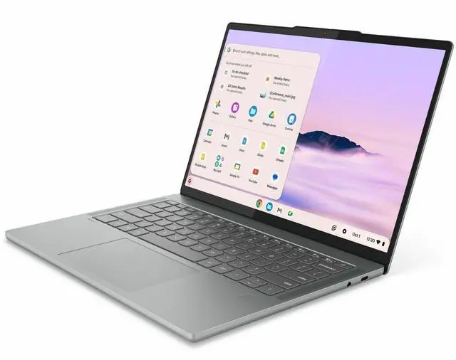 Alt view image 3 of 7 - Lenovo Chrome 14M9610 83MW000EUS 14" Touchscreen Chromebook - Octa-core (ARM Cortex X925 + Cortex X4) - 16 GB - 256 GB Flash Memory - ChromeOS - Webcam - IEEE 802.11be Wireless LAN Standard