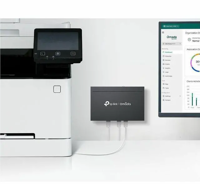Alt view image 5 of 8 - TP-Link Omada 8-Port Gigabit Easy Managed Switch - 8 Ports - Manageable - Gigabit Ethernet - 10/100/1000Base-T - 2.70 W Power Consumption - Twisted Pair - Desktop, Wall Mountable