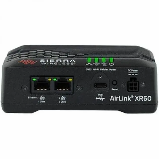 Alt view image 2 of 3 - Sierra Wireless AirLink XR60 Wi-Fi 6 IEEE 802.11ax 2 SIM Cellular Modem/Wireless Router - 5G LTE, HSPA+ - Dual Band - 2.40 GHz ISM Band - 5 GHz UNII Band - Gigabit Ethernet  1105161