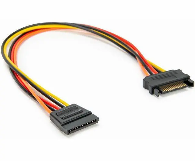 Alt view image 4 of 5 - Rocstor 12in 15 Pin SATA Power Extension Cable - For Computer, SATA Drive - 1 ft Cord Length - SATA / SATA