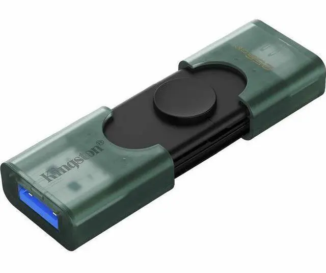 Main image of Kingston DataTraveler Duo 256GB (USB 3.2 (Gen 1) Type A + USB 3.2 (Gen 1) Type C) On-The-Go Flash Drive - 256 GB - USB 3.2 (Gen 1) Type A, USB 3.2 (Gen 1) Type C - 5 Year Warranty