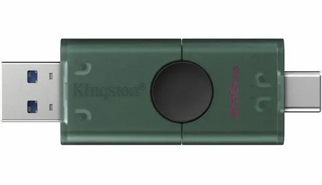 Alt view image 2 of 7 - Kingston DataTraveler Duo 256GB (USB 3.2 (Gen 1) Type A + USB 3.2 (Gen 1) Type C) On-The-Go Flash Drive - 256 GB - USB 3.2 (Gen 1) Type A, USB 3.2 (Gen 1) Type C - 5 Year Warranty
