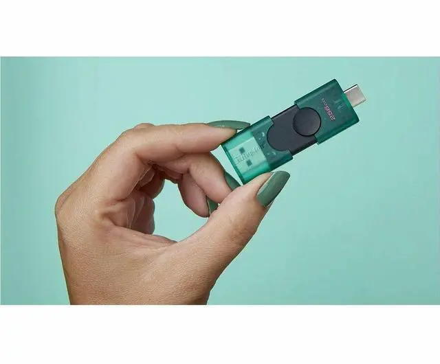 Alt view image 5 of 7 - Kingston DataTraveler Duo 256GB (USB 3.2 (Gen 1) Type A + USB 3.2 (Gen 1) Type C) On-The-Go Flash Drive - 256 GB - USB 3.2 (Gen 1) Type A, USB 3.2 (Gen 1) Type C - 5 Year Warranty