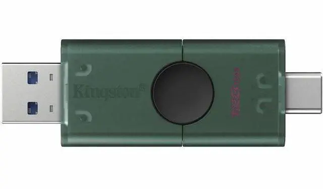 Main image of Kingston DataTraveler Duo 128GB USB 3.2 (Type A + Type C) Gen 1 On-The-Go Flash Drive - 128 GB - USB 3.2 (Gen 1) Type A, USB 3.2 (Gen 1) Type C