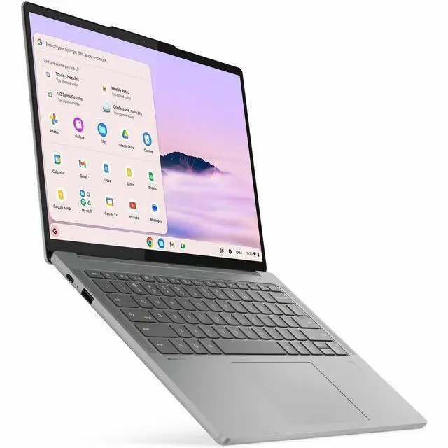 Alt view image 4 of 7 - Lenovo Chromebook Plus 83MW0001US 14" Touchscreen Chromebook - WUXGA - MediaTek Kompanio 1200 - 16 GB - 256 GB Flash Memory - English (US) Keyboard - Gray - MediaTek Kompanio 1200 Chip - 1920 x 1