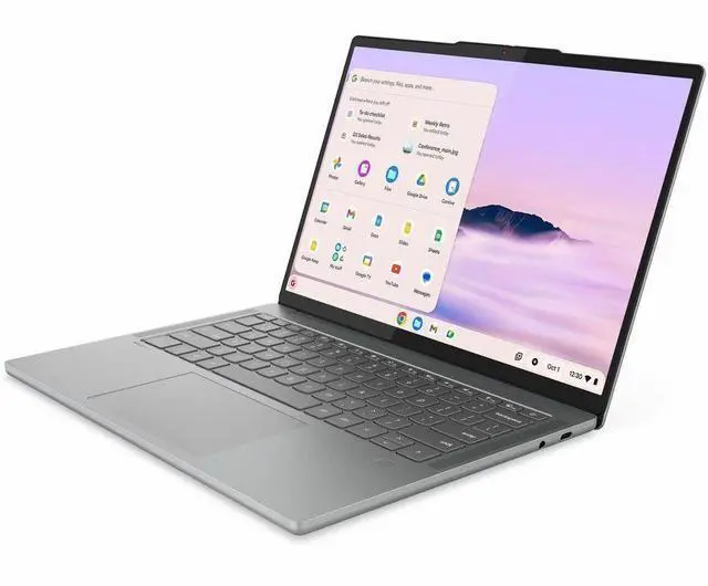 Alt view image 7 of 7 - Lenovo Chromebook Plus 83MW0001US 14" Touchscreen Chromebook - WUXGA - MediaTek Kompanio 1200 - 16 GB - 256 GB Flash Memory - English (US) Keyboard - Gray - MediaTek Kompanio 1200 Chip - 1920 x 1