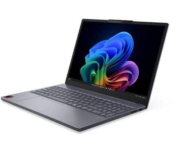 Alt view image 2 of 8 - Lenovo IdeaPad Slim 3 15Q8X10 83N3004TUS 15.3" Touchscreen Copilot+ PC Notebook - WUXGA - 60 Hz - Qualcomm Snapdragon X X1-26-100 - 16 GB - 512 GB SSD - English (US) Keyboard - Luna Gray - Qualco