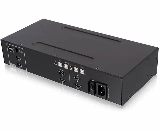 Alt view image 6 of 6 - IOGEAR 2-Port Dual View HDMI Secure KVM Switch PP4.0 TAA Compliant - Model GCS1322TAA4C
