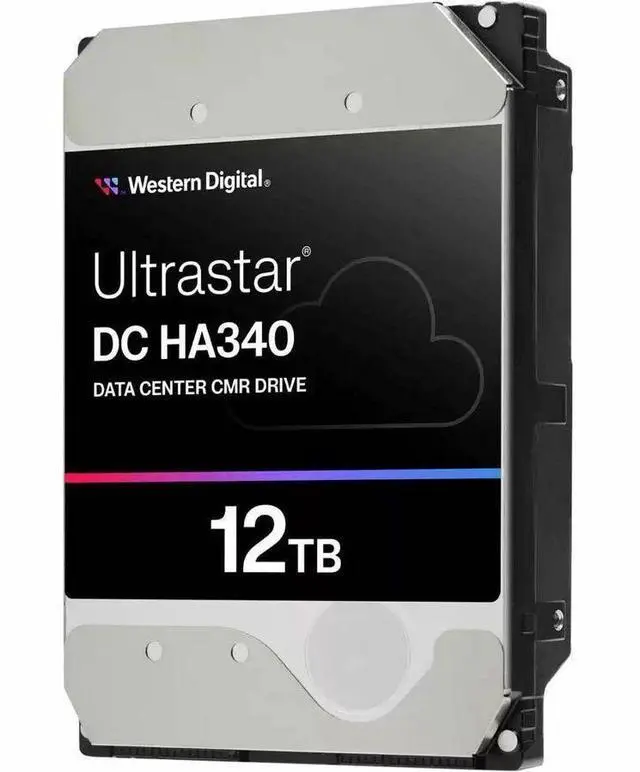 Alt view image 3 of 4 - Western Digital Ultrastar DC HA340 WUS721212BLE6L4 12 TB Hard Drive - 3.5" Internal - SATA (SATA/600) - Conventional Magnetic Recording (CMR) Method - Server, Storage System Device Supported - 72
