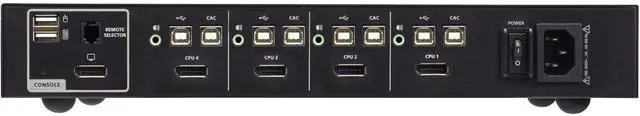 Alt view image 5 of 5 - ATEN 4-Port USB DisplayPort Secure KVM Switch with CAC CS1184DP4C