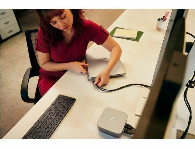 Alt view image 3 of 16 - HP Thunderbolt 4 Ultra 280W TAA G6 Dock (AW5N3AA) - for Desktop PC, Notebook - Charging Capability - 330 W - Thunderbolt 4 - 7 x USB Ports - 5 x USB Type-A Ports - USB Type-A - 2 x USB Type-C Ports -