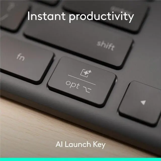 Alt view image 4 of 14 - Logitech Signature Slim Solar+ K980 for Business, Wireless Keyboard, Quiet Typing, Secure Receiver, Bluetooth, Windows, Mac - Graphite - Wireless Connectivity - Bluetooth/RF - 5.1 - 32.81 ft - 2.40 GH