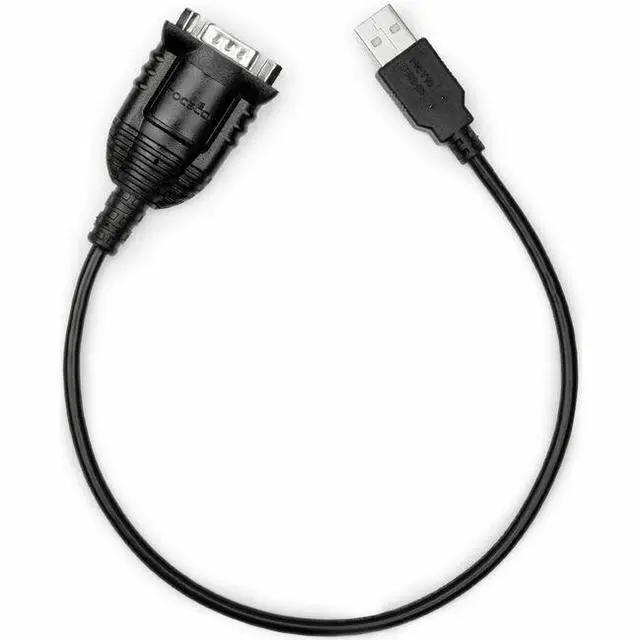 Main image of Rocstor 1 ft USB to Serial Adapter Cable w/ COM Retention - 1 ft Serial/USB Data Transfer Cable for Notebook, Desktop Computer, Computer - 920 kbit/s - Black