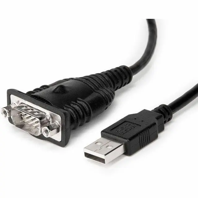 Alt view image 2 of 5 - Rocstor 1 ft USB to Serial Adapter Cable w/ COM Retention - 1 ft Serial/USB Data Transfer Cable for Notebook, Desktop Computer, Computer - 920 kbit/s - Black