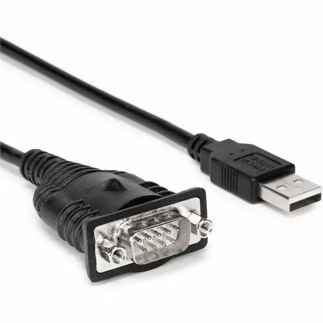 Alt view image 3 of 5 - Rocstor 1 ft USB to Serial Adapter Cable w/ COM Retention - 1 ft Serial/USB Data Transfer Cable for Notebook, Desktop Computer, Computer - 920 kbit/s - Black