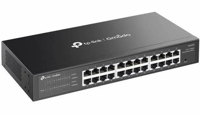 Alt view image 4 of 6 - TP-Link Omada 24-Port Gigabit Easy Managed Switch - 24 Ports - Manageable - Gigabit Ethernet - 10/100/1000Base-T - 2 Layer Supported - 11.40 W Power Consumption - Twisted Pair - 1U - Desktop, Rack-mou