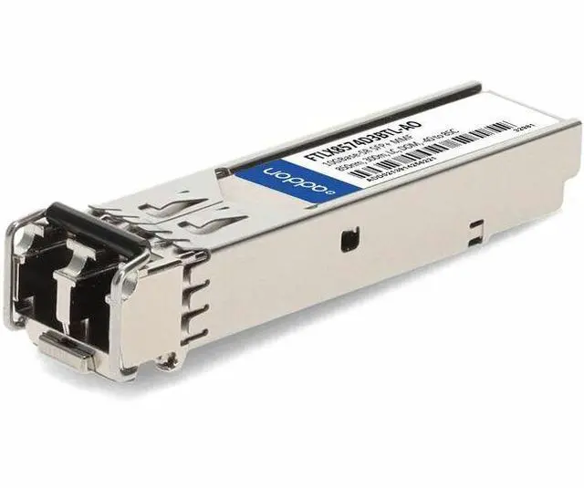 Main image of AddOn Finisar® FTLX8574D3BTL Compatible TAA 10GBase-SR SFP+ Transceiver (MMF, 850nm, 300m, LC, DOM, -40 to 85C) | FTLX8574D3BTL-AO